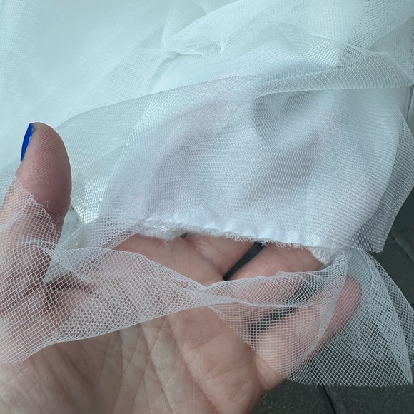 Oleg Cassini | Vintage Enhanced Beading, Strapless, Tea Length Wedding Dress - Picture 14 of 15